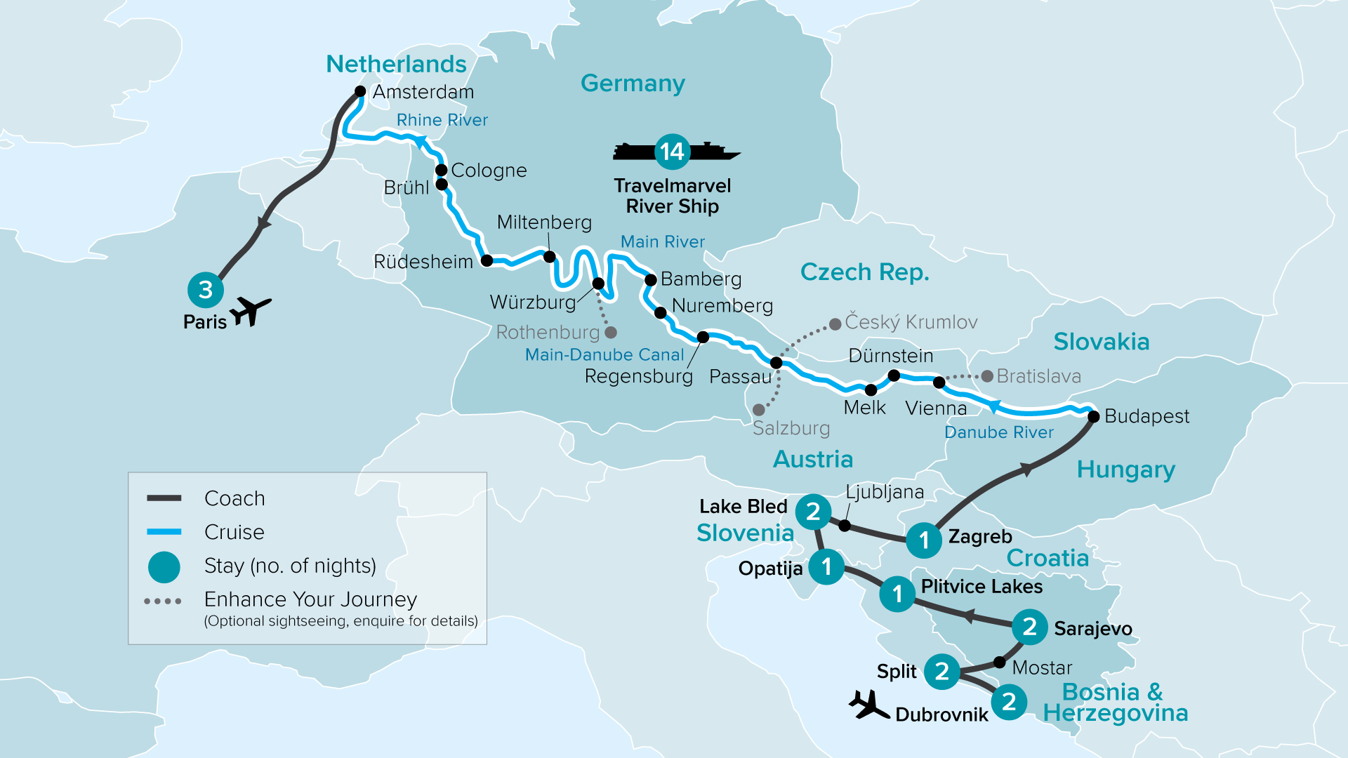 europe cruise routes